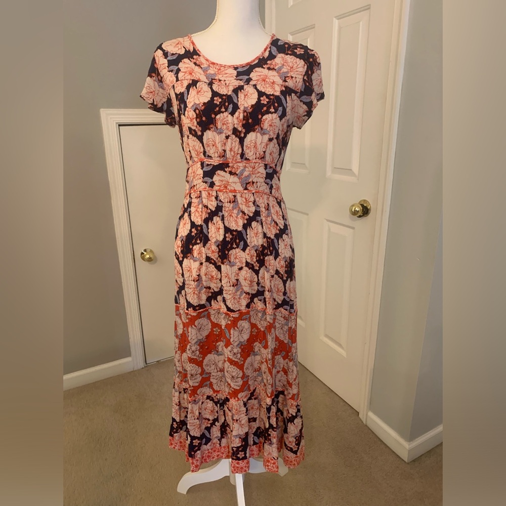 Knox Rose Women’s XS Tiered Rayon Midi Dress
